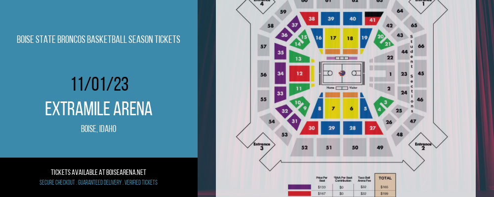 Boise State Broncos Basketball Season Tickets at ExtraMile Arena